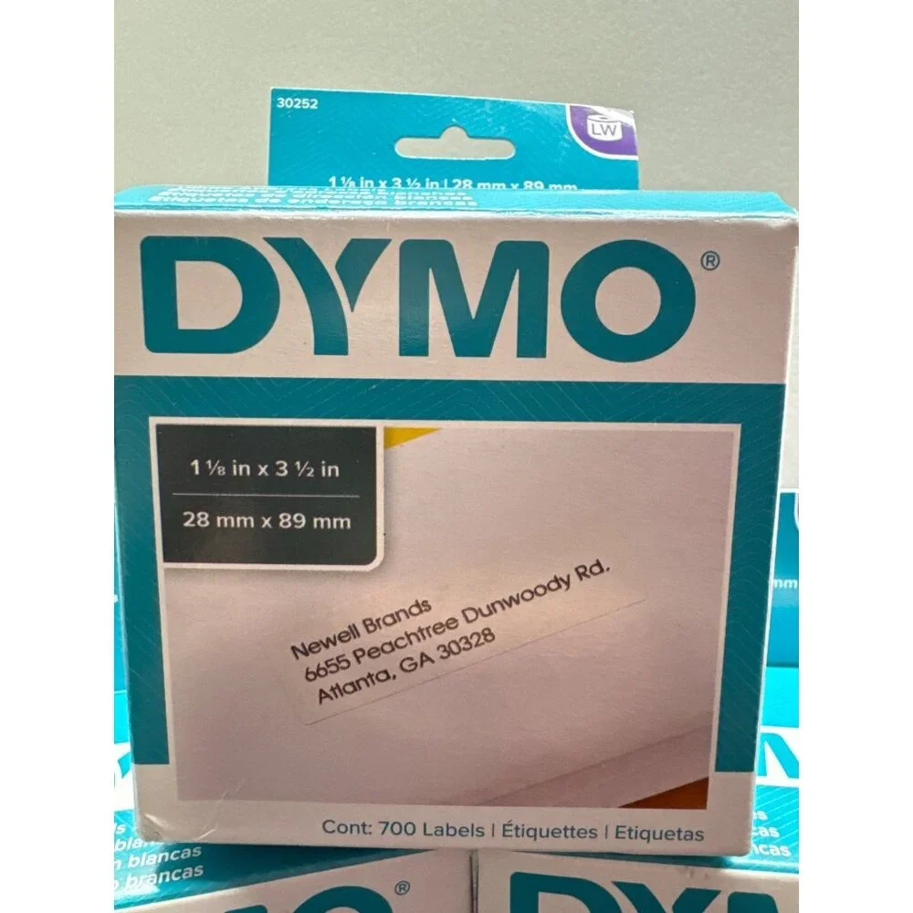 3 Dymo LW White Address Labels 1 1/8
